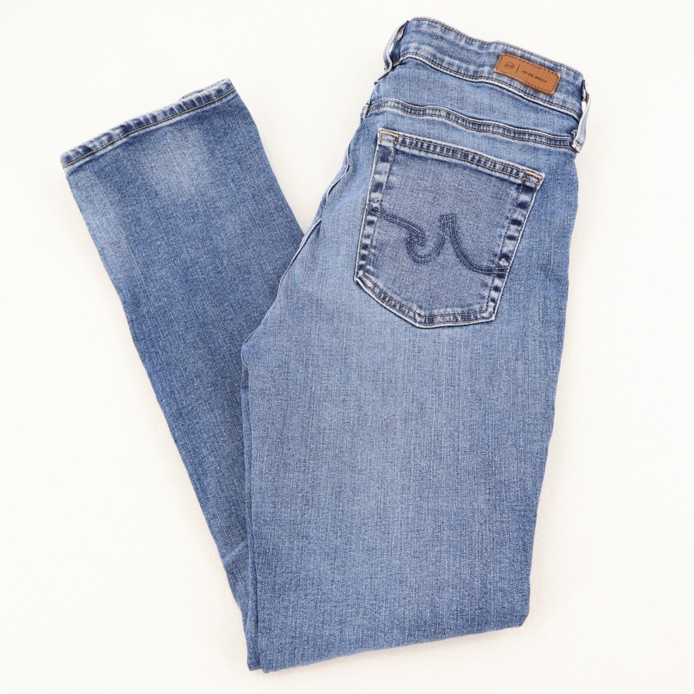 AG Adriano Goldschmied Straight Leg Jeans Womens 30 Blue Denim Excellent